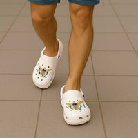 US Virgin Islands Clogs Shoes Heritage Palette Flag-Inspired - Wonder Print Shop