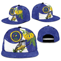 US Virgin Islands Snapback Cap Bananaquit Bird Mix Ginger Thomas Flower - Wonder Print Shop