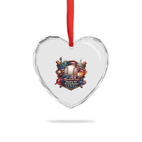 USA 250 Years Of Freedom Baseball Graphic Heart Crystal Glass Ornament