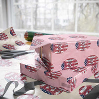 USA 250th Anniversary Baseball Wrapping Paper Roll Patriotic Athlete Gift