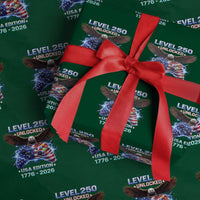 USA 250th Anniversary Gamer Wrapping Paper Roll Level 250 USA Edition 1776 2026 Bald Eagle