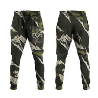 USA 250th Anniversary Jogger Pants Eagle Camouflage Zipper Stylized
