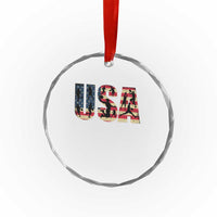 USA American Flag Basketball Crystal Glass Ornament For Sports Enthusiast TS02