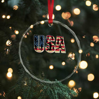 USA American Flag Basketball Crystal Glass Ornament For Sports Enthusiast TS02