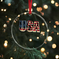 USA American Flag Basketball Crystal Glass Ornament For Sports Enthusiast - Wonder Print Shop