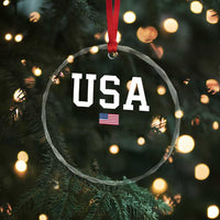USA Crystal Glass Ornament Patriotic American Flag - Wonder Print Shop