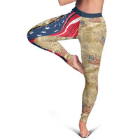 USA Eagle Statue of Liberty Leggings American Patriotic Spirit - Wonder Print Shop