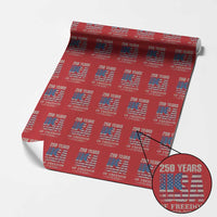USA Flag 250 Years of Freedom Wrapping Paper Roll Vintage Patriotic 1776 to 2026 Semiquincentennial - Wonder Print Shop