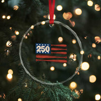 USA Flag Baseball Crystal Glass Ornament America 250th Anniversary Gift