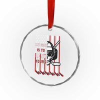 USA Flag Hockey Crystal Glass Ornament Skull Player My Goal Is To Deny Yours TS02