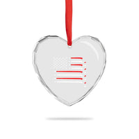 USA Flag Hockey Heart Crystal Glass Ornament Patriotic Hockey Stick American Flags - Wonder Print Shop