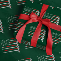 USA Flag Hockey Wrapping Paper Roll Patriotic Hockey Stick American Flags - Wonder Print Shop