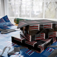 USA Flag Hockey Wrapping Paper Roll Patriotic Hockey Stick American Flags - Wonder Print Shop