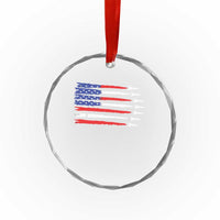 USA Flag Rocket Crystal Glass Ornament Patriotic Space Red White Blue 4th of July TS10