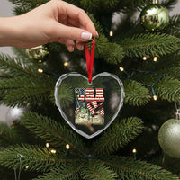 USA Legacy of Freedom Heart Crystal Glass Ornament Patriotic Statue of Liberty Bald Eagle Mount Rushmore Graphic - Wonder Print Shop