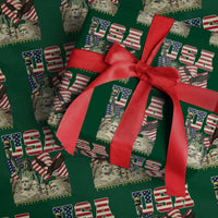 USA Legacy of Freedom Wrapping Paper Roll Patriotic Statue of Liberty Bald Eagle Mount Rushmore Graphic - Wonder Print Shop
