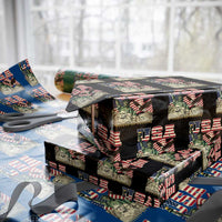 USA Legacy of Freedom Wrapping Paper Roll Patriotic Statue of Liberty Bald Eagle Mount Rushmore Graphic - Wonder Print Shop