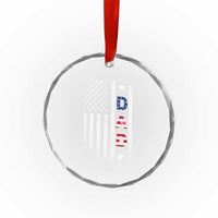USA Patriotic Dad Crystal Glass Ornament Father's Day American Flag 4th of July