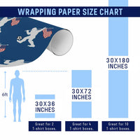 USA Soccer Bigfoot American Flag Fan Wrapping Paper Roll