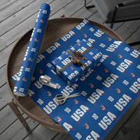 USA Soccer Sports Graphic Number 10 Jersey Style Wrapping Paper Roll Proud Fans Game Day Pride