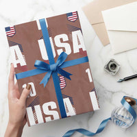 USA Soccer Sports Graphic Number 10 Jersey Style Wrapping Paper Roll Proud Fans Game Day Pride