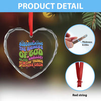 VBS 2025 Heart Crystal Glass Ornament Discovering The Bigness Of God In The Smallest Of Things Retro Groovy - Wonder Print Shop