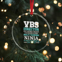 VBS Director Crystal Glass Ornament Vacation Bible School Christian Teacher TS02