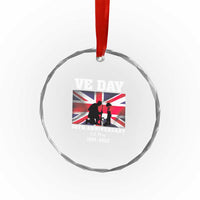 VE Day 80th Anniversary Crystal Glass Ornament Victory in Europe Union Flag WWII Remembrance TS02