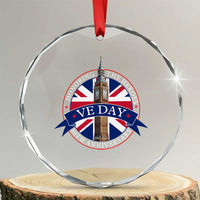VE Day 80th Anniversary Crystal Glass Ornament WWII Remembrance 2025 Celebrations London - Wonder Print Shop