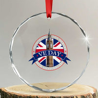 VE Day 80th Anniversary Crystal Glass Ornament WWII Remembrance 2025 Celebrations London TS02