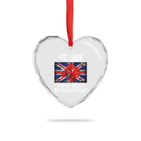 VE Day 80th Anniversary Heart Crystal Glass Ornament 2025 Celebration Union Flag Poppies WWII Remembrance - Wonder Print Shop