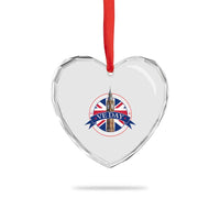 VE Day 80th Anniversary Heart Crystal Glass Ornament WWII Remembrance 2025 Celebrations London - Wonder Print Shop