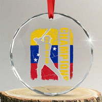 Venezuela 2026 Champions Crystal Glass Ornament Baseball Vinotinto Pride Gift