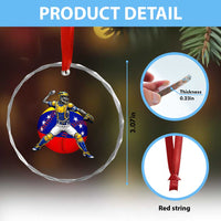 Venezuela Baseball Pitcher Skeleton Crystal Glass Ornament Venezuelan Flag Venezuela Pride Sports Fans