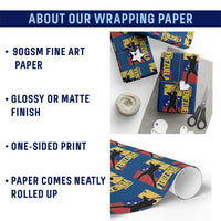 Venezuela Baseball Pride Vintage Flag Wrapping Paper Roll Venezuelan Sports Fan Gift for Latino Beisbol Lovers