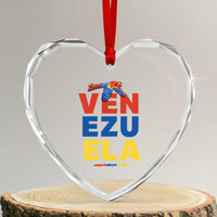 Venezuela Pride Flying Scarlet Macaw Heart Crystal Glass Ornament Ara Macao Guacamaya Venezuelan Pride Tropical Bird