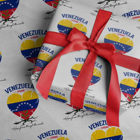 Venezuela Strong Healing Support Wrapping Paper Roll Hope Grows Through Cracks Venezuelan Flag Heart