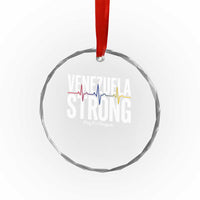 Venezuela Strong Venezuelan Heartbeat Crystal Glass Ornament Solidarity Resilience Hope and Prayer