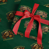 Veteran 250th Anniversary Wrapping Paper Roll My Other Birthday Is 10 November 1775 - Wonder Print Shop