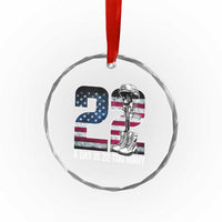 Veteran Suicide Awareness Crystal Glass Ornament 22 A Day is 22 Too Many Veteran Lives Matter TS02