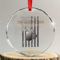 Veteran Suicide Awareness Crystal Glass Ornament Do Not Give In To The War Within Patriotic US Flag TS02
