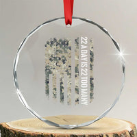 Veteran Suicide Awareness Crystal Glass Ornament USA Flag 22 A Day Is 22 Too Many TS02
