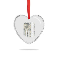 Veteran Suicide Awareness Heart Crystal Glass Ornament USA Flag 22 A Day Is 22 Too Many - Wonder Print Shop