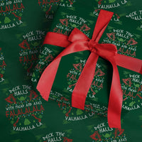 Viking Christmas Wrapping Paper Roll Deck The Halls With Mead And Axes Falalala Valhalla La - Wonder Print Shop