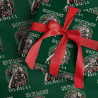 Viking Christmas Wrapping Paper Roll Deck The Halls With Skulls And Bodies Valhalla - Wonder Print Shop