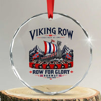 Viking Row Ro Ro Norway Norge Norwegian Flag Crystal Glass Ornament Row For Glory Norway Together As One Retro Football Fans