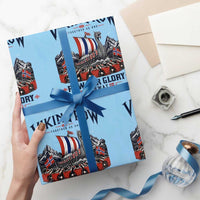 Viking Row Ro Ro Norway Norge Norwegian Flag Wrapping Paper Roll Row For Glory Norway Together As One Retro Football Fans