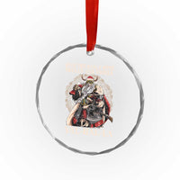 Viking Xmas Crystal Glass Ornament Deck The Halls With Skulls And Bodies Valhalla TS11