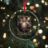 Viking Xmas Crystal Glass Ornament Deck Valhalla With Skulls Of Glory Santa Yule TS11