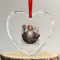 Viking Xmas Heart Crystal Glass Ornament Deck Valhalla With Skulls Of Glory Santa Yule - Wonder Print Shop